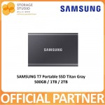 SAMSUNG T7 Portable SSD, TITAN GRAY